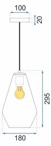 Staklena stropna svjetiljka APP437-1CP APP438-1CP