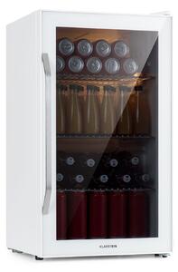 Klarstein Beersafe XXL Quartz, hladnjak, 80 litara, 3 police, dupla izolacija panoramskih vrata, nehrđajući čelik, bijela