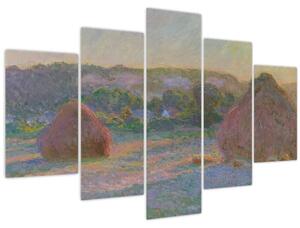 Slika - Claude Monet, Stacks of Wheat (End of Summer) , reprodukcije (150x105 cm)