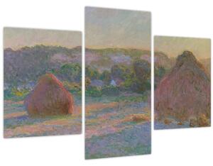 Slika - Claude Monet, Stacks of Wheat (End of Summer) , reprodukcije (90x60 cm)