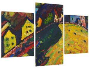 Slika - Vasily Kandinsky, Houses at Murnau, reprodukcije (90x60 cm)