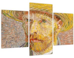 Slika - Vincent van Gogh, Self-Portrait with a Straw Hat (The Potato Peeler), reprodukcije (90x60 cm)