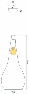 Stropna viseća svjetiljka duga Loft Metalno zlato APP378-1CP