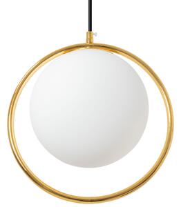 Stropna viseća svjetiljka Staklena kugla bijelo zlato APP430-1CP