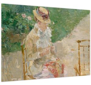 Slika - Berthe Morisot, Young Woman Knitting, reprodukcije (70x50 cm)