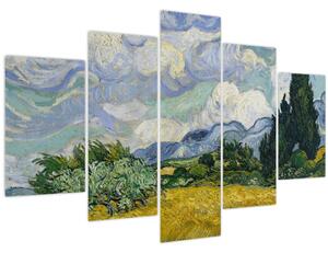 Slika - Vincent van Gogh, Wheat Field with Cypresses, reprodukcije (150x105 cm)