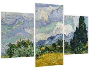 Slika - Vincent van Gogh, Wheat Field with Cypresses, reprodukcije (90x60 cm)