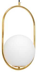 Stropna viseća svjetiljka Staklena kugla bijelo zlato APP473-1CP