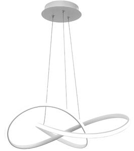Stropna viseča svjetiljka prsten moderna LED + daljinski upravljač APP396-CP bijela