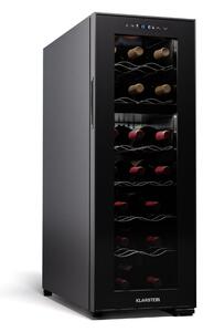 Klarstein Shiraz 18 Duo, hladnjak za vino, 2 zone, 53 l/18 boca, 5-18 / 5-18 °C, upravljanje na dodir