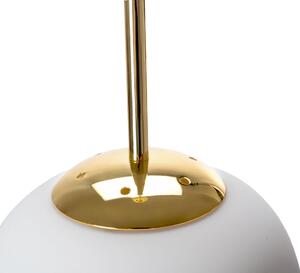 Staklena viseća svjetiljka kugla Bijelo zlato APP669-1CP
