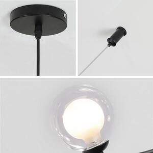 Stropna svjetiljka Metal Industrial staklo Crno APP755-6CP
