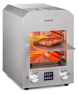 Klarstein Hannibal, roštilj na visokoj temperaturi, unutrašnjost, 2200 W, 850 ° C, nehrđajući čelik, srebro