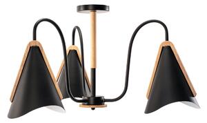 Skandinavska stropna svjetiljka s tri ruke Crna APP605-3C