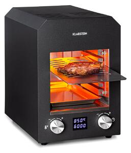 Klarstein Hannibal, roštilj na visokoj temperaturi, unutrašnjost, 2200 W, 850 ° C, nehrđajući čelik, crni
