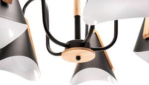Skandinavska stropna svjetiljka petokraka Crni APP607-5C