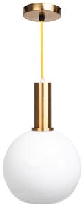 Viseća svjetiljka Staklena mliječna kugla Zlatno bijeli APP666-1CP
