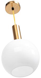 Viseća svjetiljka Staklena mliječna kugla Zlatno bijeli APP666-1CP