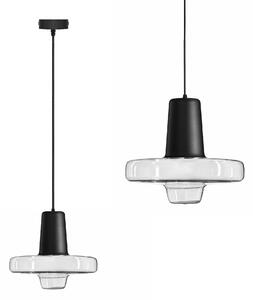 Viseća svjetiljka Staklena Metalna Crna LED APP552-1CP
