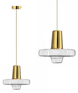 Viseća svjetiljka Staklena metalna zlatna LED APP553-1CP
