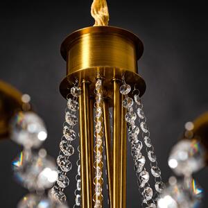 Zlatni luster od kristalne svjetiljke APP766-8CP