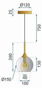 Stropna svjetiljka Viseće staklene kugle APP898-7CP