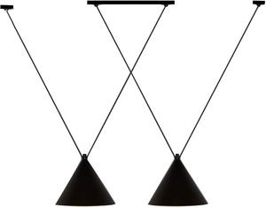 Viseća stropna svjetiljka u stilu LOFT crna App548-2cp
