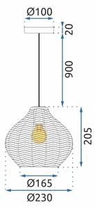 Retro staklena stropna svjetiljka App893-1cp