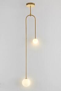 Stropna svjetiljka Viseće staklene kuglice zlatne APP964-2CP