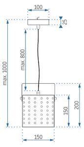Moderna stropna svjetiljka App956-1cp crna