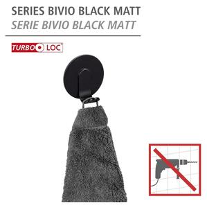 Mat crne metalne samoljepljive kuke u setu 2 kom Bivio – Wenko