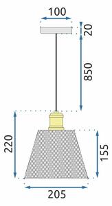 APP945-1CP Set zlatna stropna svjetiljka