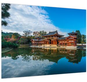 Staklena slika - Hram Byodo-in, Japan (70x50 cm)