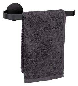 Mat crni metalni samoljepljiv držač za ručnike Bivio – Wenko