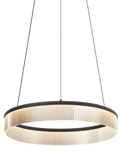 Moderna viseća svjetiljka crna 59 cm uklj. LED s 3-stupanjskim prigušivanjem - Anello Chandelier