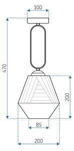 Viseća lampa APP1025-1CP