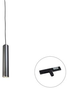 Dizajnerska viseća svjetiljka crna uklj. adapter za šinu 1-fazni - Slimline Tuba Small