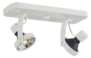 Dizajnerski stropni reflektor bijeli GU10 70mm 2-svjetla podesiv - Vo