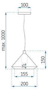 Viseća lampa APP1004-1CP