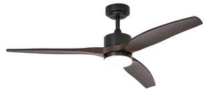 Stropni ventilator crni s uzorkom drveta 132 cm uklj. LED prigušivanje s daljinskim upravljačem - Joly