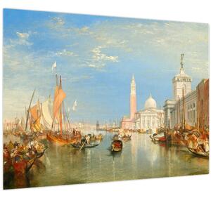 Staklena slika - Joseph Mallord William Turner, Venice the Dogana and San Giorgio Maggiore, reprodukcije (70x50 cm)