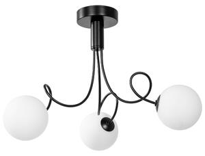 Stropna svjetiljka sa staklenom kuglom APP1154-3CP Black