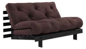 Tamno smeđa sklopiva sofa 140 cm Roots Black Night – Karup Design