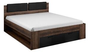 Krevet Austin J110Bračni, Smeđa, 180x200, Laminirani iveral, 186x205x94cm