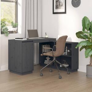 VidaXL Radni stol sivi 110 x 50 x 75 cm od masivne borovine