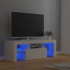 TV ormarić s LED svjetlima bijeli 120 x 35 x 40 cm
