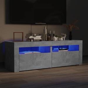 VidaXL TV ormarić s LED svjetlima siva boja betona 120 x 35 x 40 cm