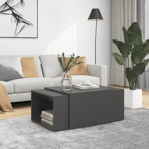 VidaXL 3-dijelni set uklapajućih stolića sivi 60 x 60 x 38 cm drveni