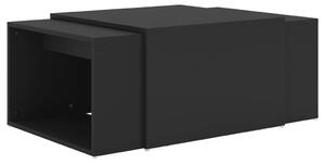 VidaXL 3-dijelni set uklapajućih stolića crni 60 x 60 x 38 cm drveni