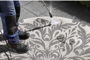 Vanjski sivo-krem tepih NORTHRUGS Madrid, ⌀ 140 cm